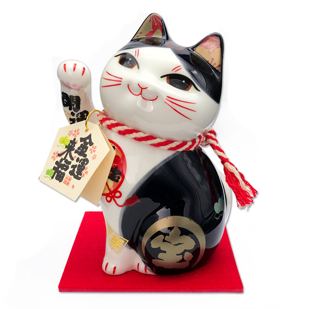 开运招福祈愿猫(高15cm)全瓷 sc9006